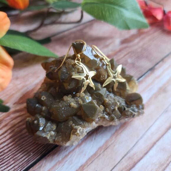 LEIGHTON LAM EARRINGS Hoku Kai STARFISH DROP HOOK FASHION JEWELRY HAWAIIAN BEACH - Picture 4 of 6